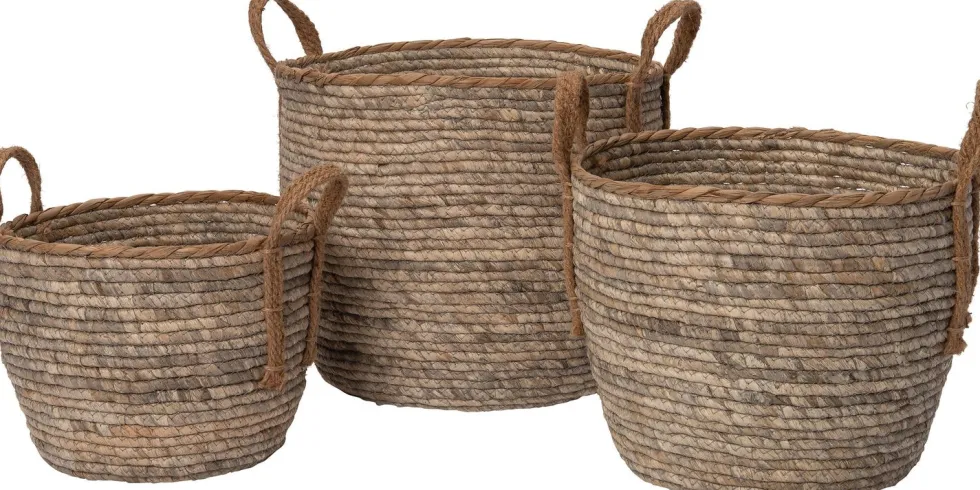 Intratuin plantenmand Maja grijs / naturelD 35 H 30 cm