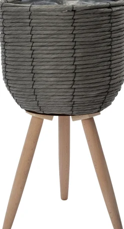 Intratuin plantenmand op poten Shaniel grijs D 30 H 60 cm