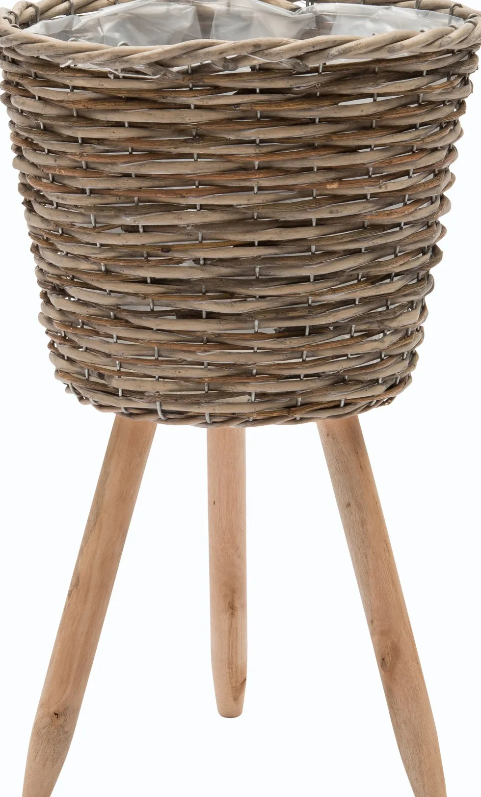 Intratuin plantenmand op poten naturel 27 x 27 x 45 cm