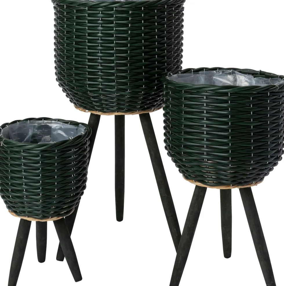 Intratuin plantenmand op poten Bobby groen D 25 H 45 cm