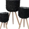 Intratuin plantenmand op poten saar zwart D 29 H 58 cm