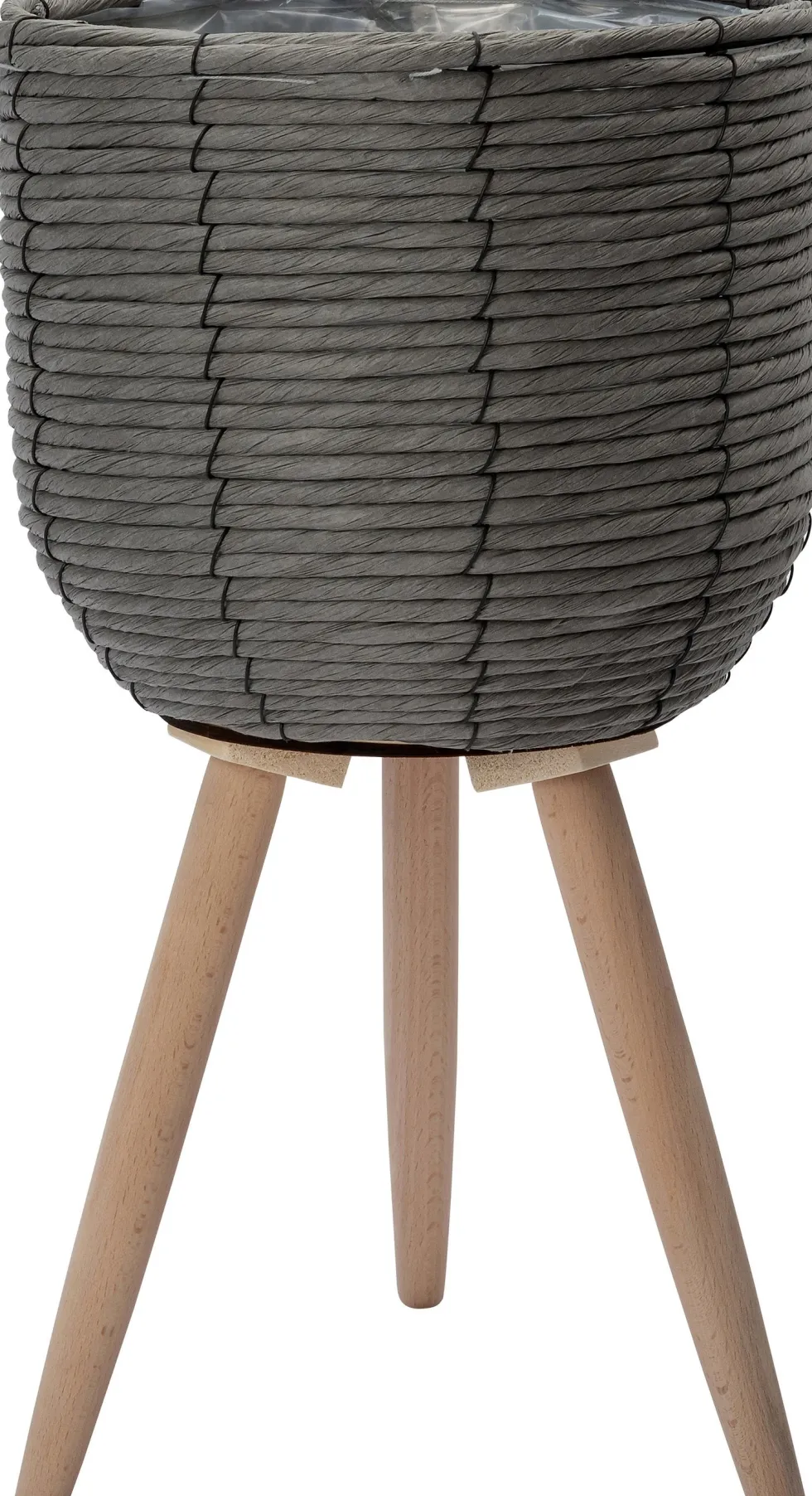 Intratuin plantenmand op poten Shaniel grijs D 29 H 52,5 cm