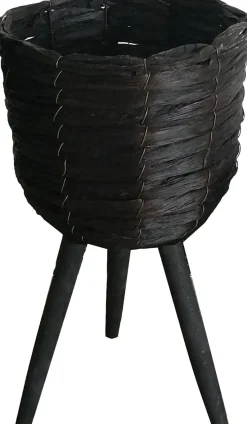 Intratuin plantenmand op poten Wolter zwart D 25 H 46 cm