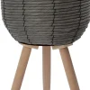 Intratuin plantenmand op poten Shaniel grijs D 25 H 44 cm