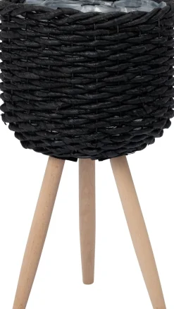 Intratuin plantenmand op poten Saar zwart D 21 H 33 cm