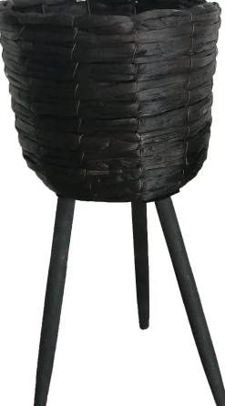 Intratuin plantenmand op poten Wolter zwart D 30 H 59 cm