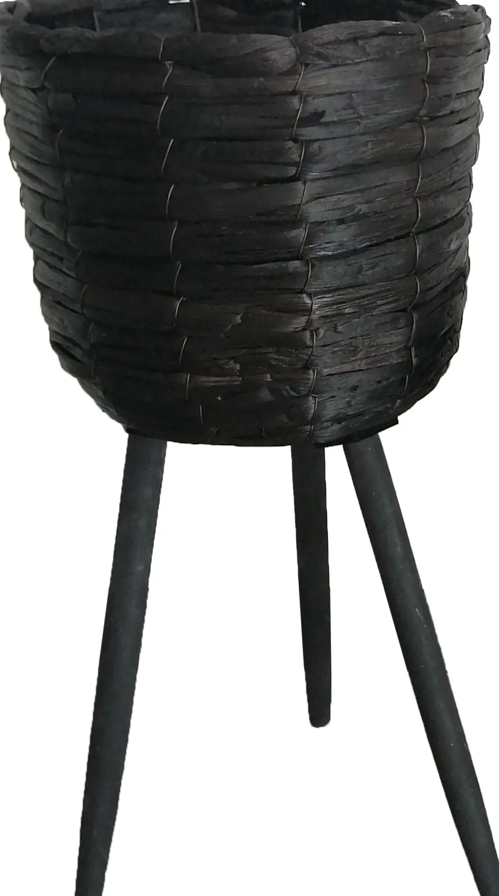 Intratuin plantenmand op poten Wolter zwart D 30 H 59 cm