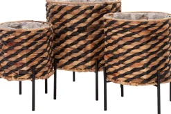 Intratuin plantenmand op poten Amani naturel D 25 H 23 cm