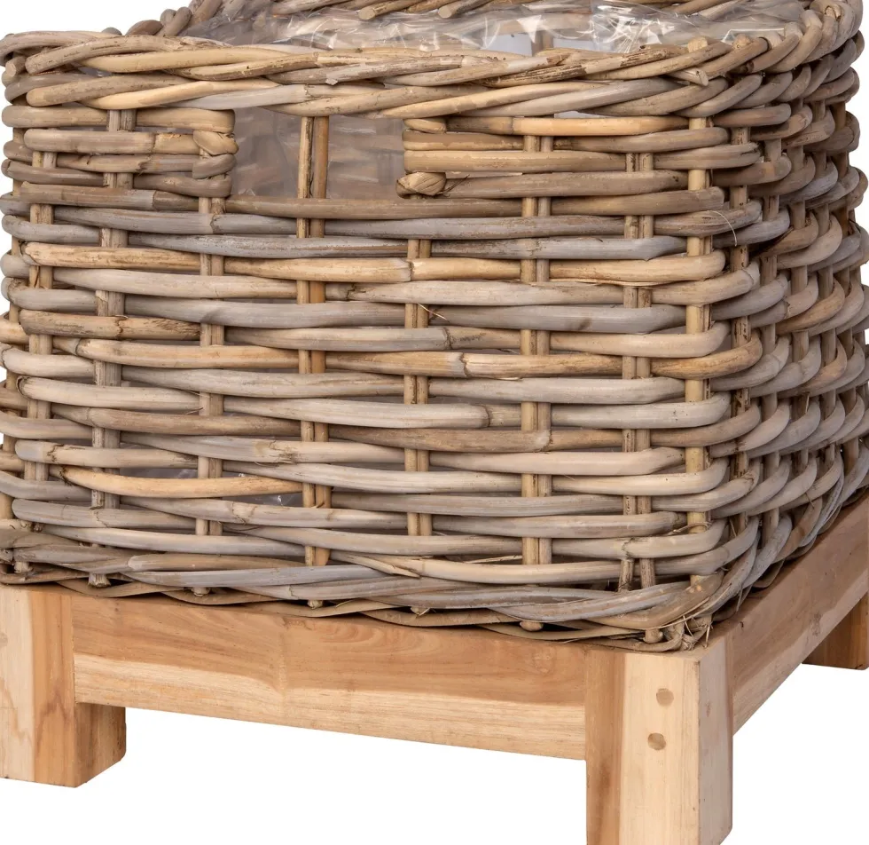 Intratuin plantenmand op voet Kobo naturel 38 x 38 x 38 cm