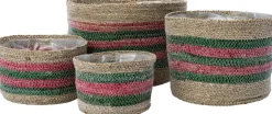 Intratuin plantenmand Pip strepen roze D 29 H 22 cm