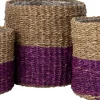 Intratuin plantenmand Ruben duotoon naturel / paars D 18 H 19 cm