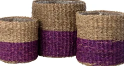 Intratuin plantenmand Ruben duotoon naturel / paars D 20 H 22 cm