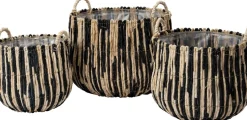 Intratuin plantenmand Suan naturel / zwart D 44 H 36 cm