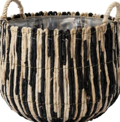 Intratuin plantenmand Suan naturel / zwart D 44 H 36 cm