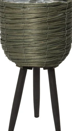 Intratuin plantenmand Suuz groen / zwart D 21 H 33 cm
