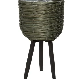 Intratuin plantenmand Suuz groen / zwart D 25 H 45 cm
