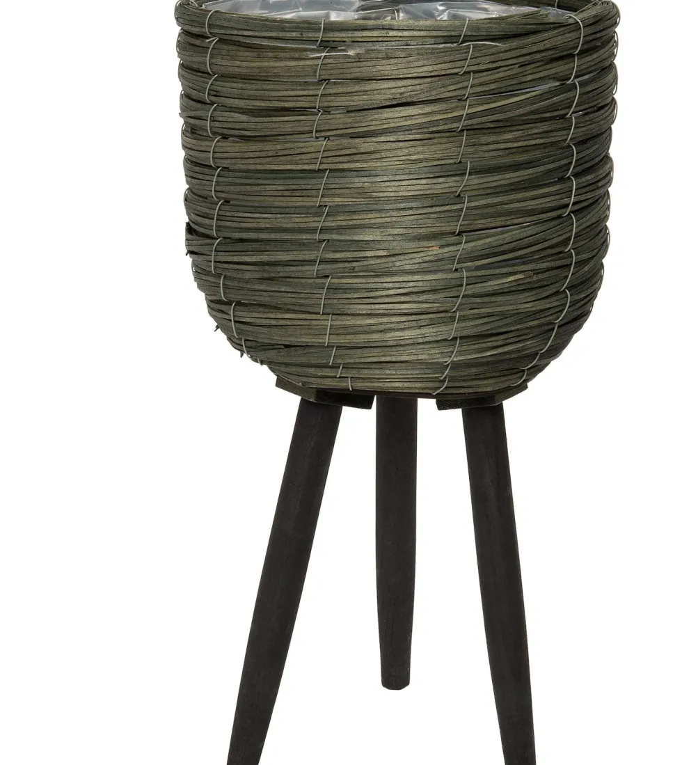 Intratuin plantenmand Suuz groen / zwart D 25 H 45 cm