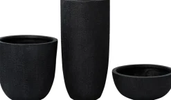Intratuin plantenschaal Tom zwart D 43 H 19,5 cm