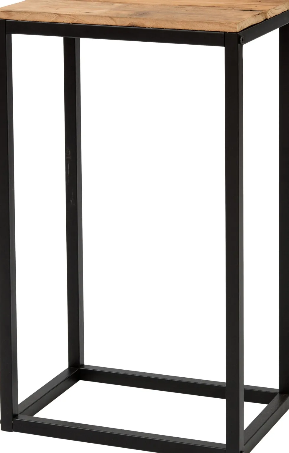 Intratuin plantentafel Flynn zwart / naturel 35 x 35 x 51 cm