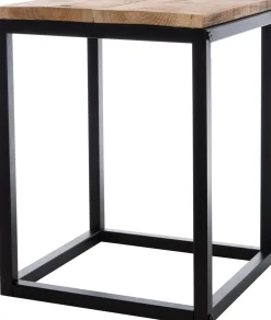 Intratuin plantentafel Flynn zwart / naturel 30 x 30 x 40 cm