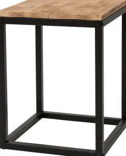 Intratuin plantentafel Flynn zwart / naturel 25 x 25 x 31 cm