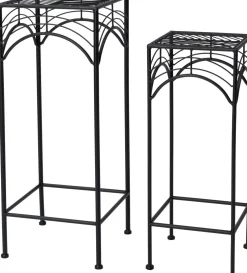 Intratuin plantentafel Tjibbe zwart 28 x 28 x 70 cm
