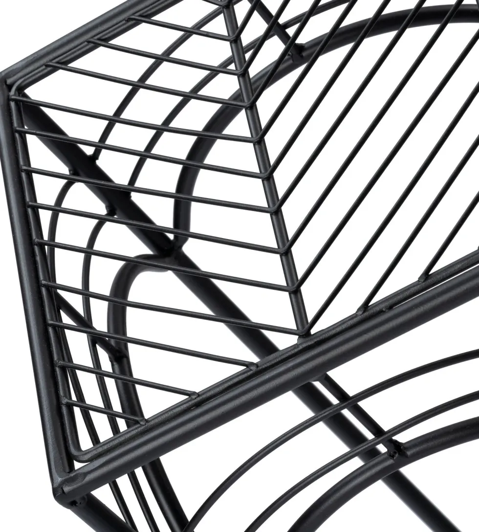 Intratuin plantentafel Tjibbe zwart 23 x 23 x 60 cm