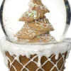 Intratuin sneeuwbol Ginny gemberkoekboom bruin / wit D 6,5 H 10 cm