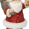 Intratuin sneeuwbol kerstman rood / wit 10,5 x 13 x 21,5 cm