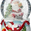 Intratuin sneeuwbol Snoa kerstman zittend rood D 7,5 H 8,5 cm