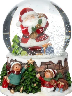 Intratuin sneeuwbol Snoa kerstman staand D 4,5 H 6,5 cm
