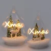 Intratuin sneeuwbol transparant met verlichting D 12,5 H 16 cm