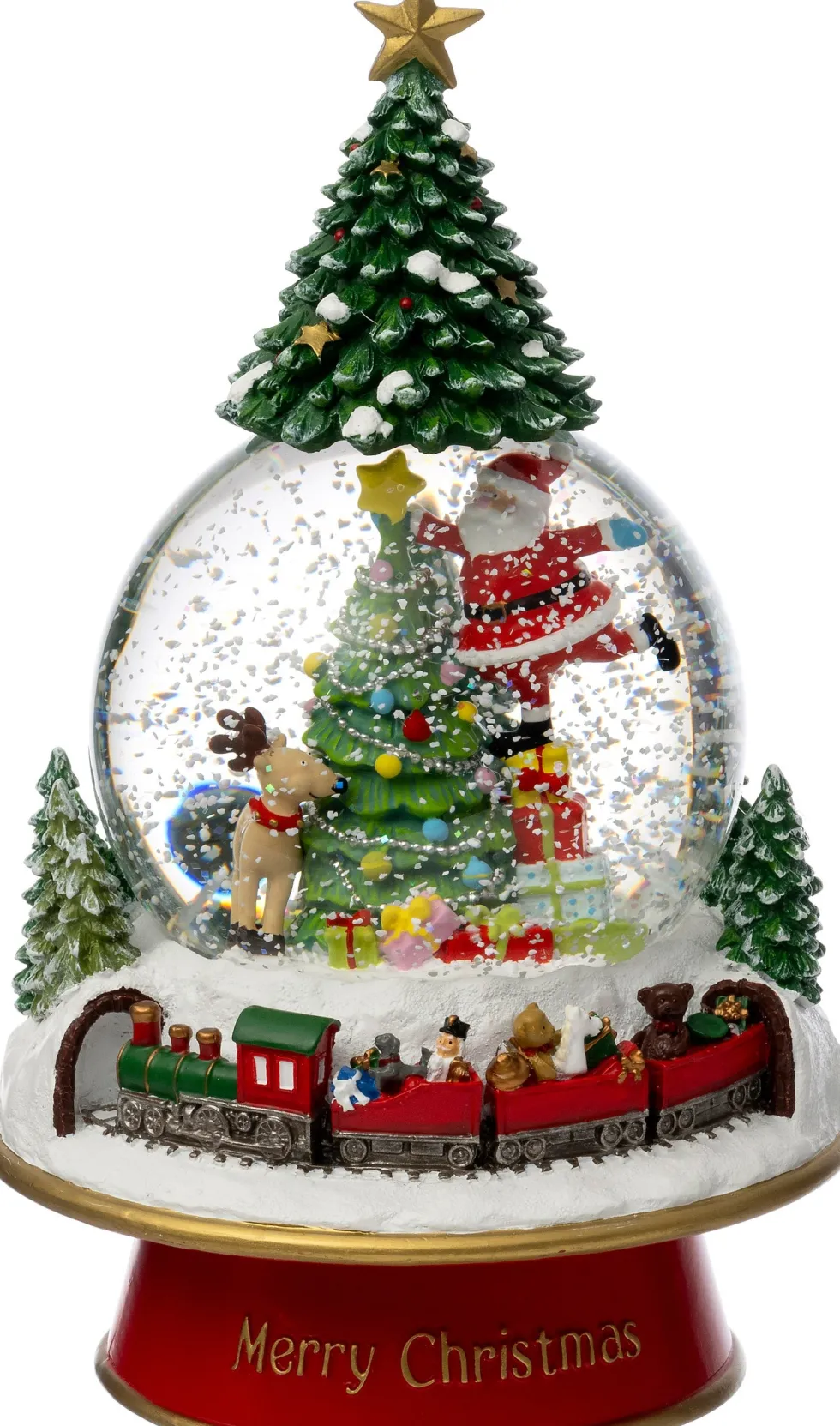 Intratuin sneeuwbol trein D 12,8 H 23 cm