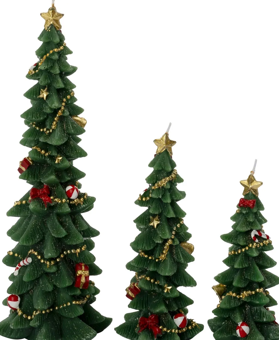 Intratuin stompkaars Kerstboom groen 3 uur D 8,5 H 15 cm