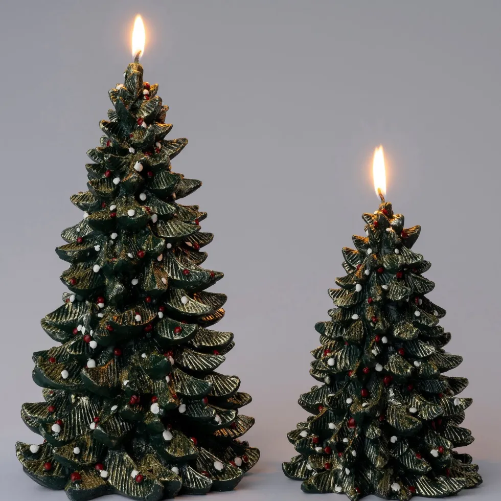 Intratuin stompkaars kerstboom groen 41 uur D 18 H 31 cm