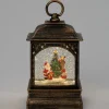 Intratuin tafellamp Ivar lantaarn met kerstboom zwart / goud 12,2 x 8,7 x 20,5 cm