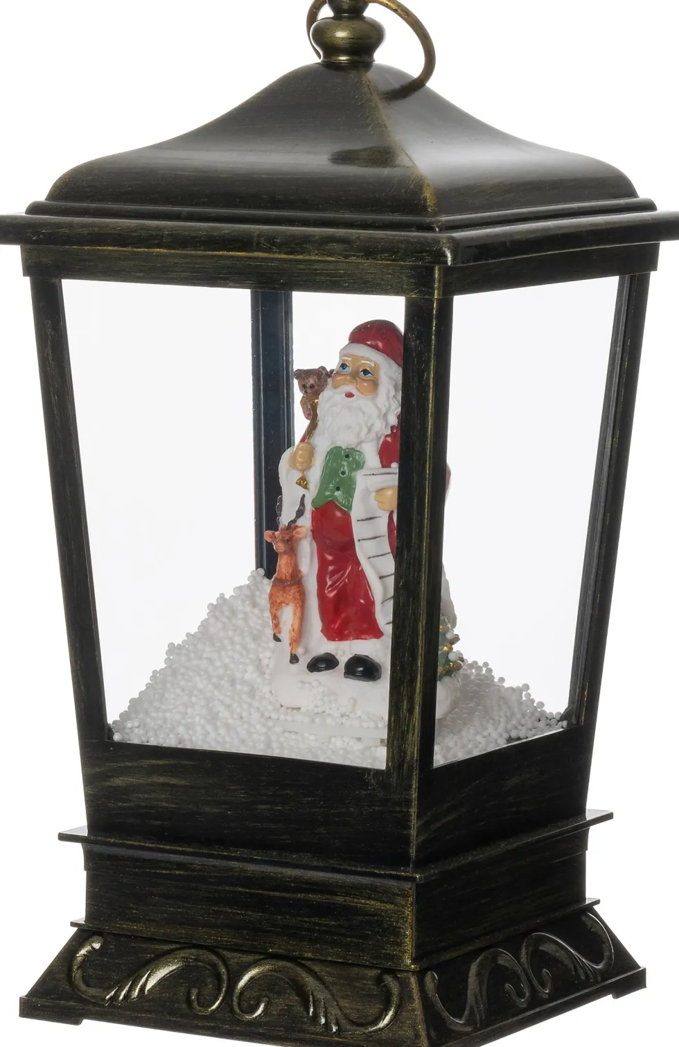 Intratuin tafellamp Lucas zwart / goud met verlichting 20 x 20 x 40 cm