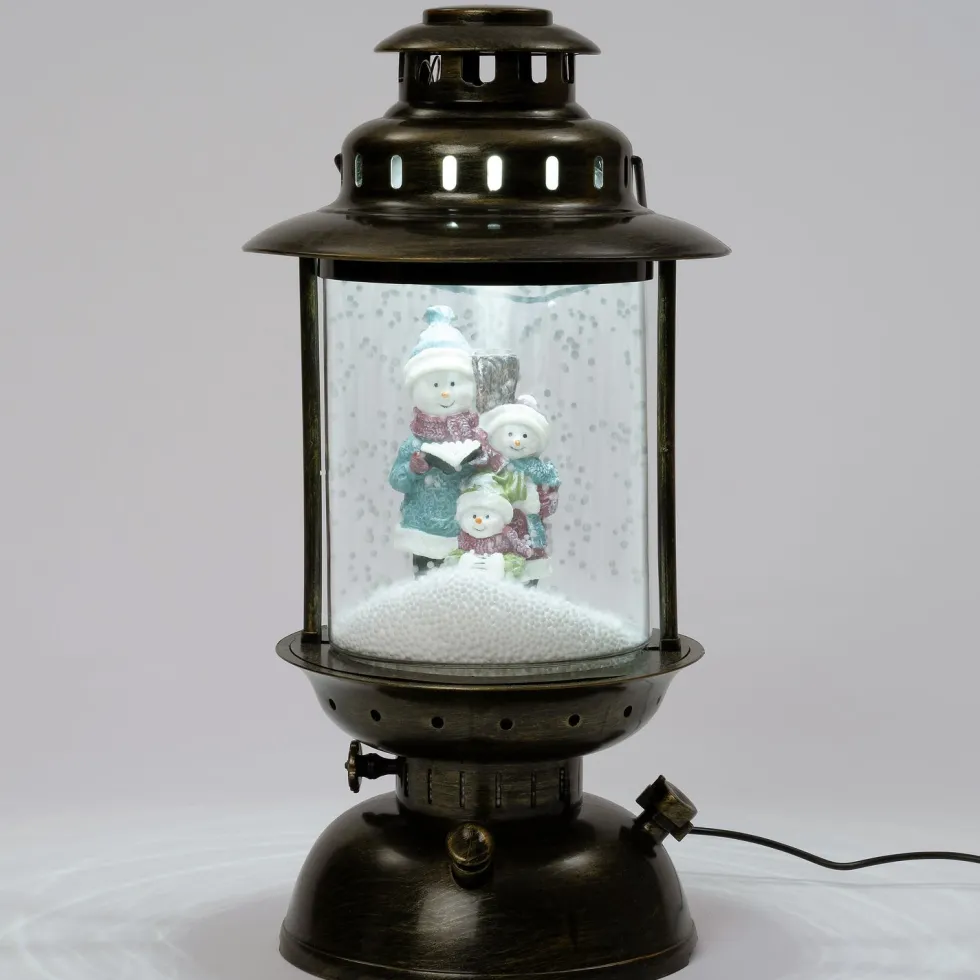 Intratuin tafellamp Lucas zwart / goud met verlichting D 21 H 40 cm