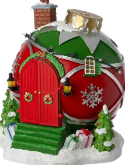 Intratuin Tampere kersthuisje kerstman in kerstbal 18,8 x 18,8 x 20,8 cm