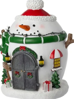 Intratuin Tampere kersthuisje kerstman in sneeuwpop 19,1 x 15,1 x 21,5 cm