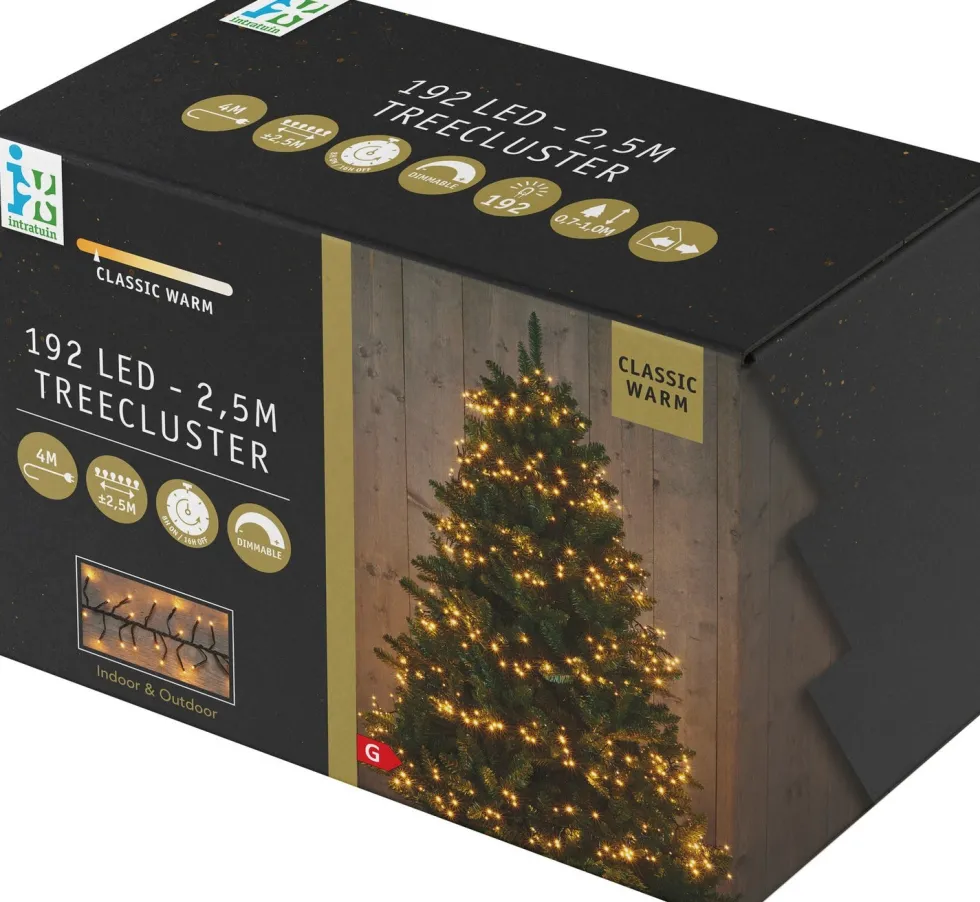 Intratuin treecluster 2,5 m met 192 LED lampjes classic warm