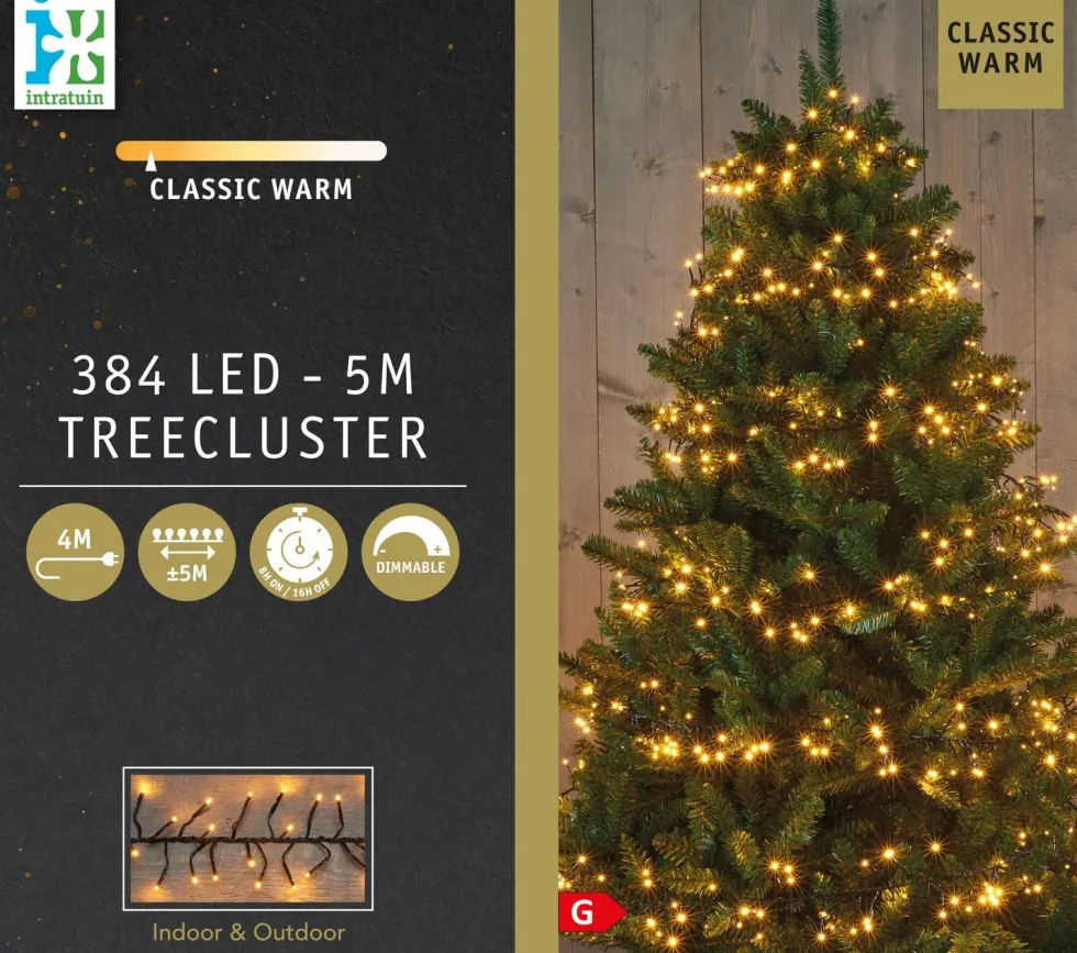 Intratuin treecluster 5 m met 384 LED lampjes classic warm