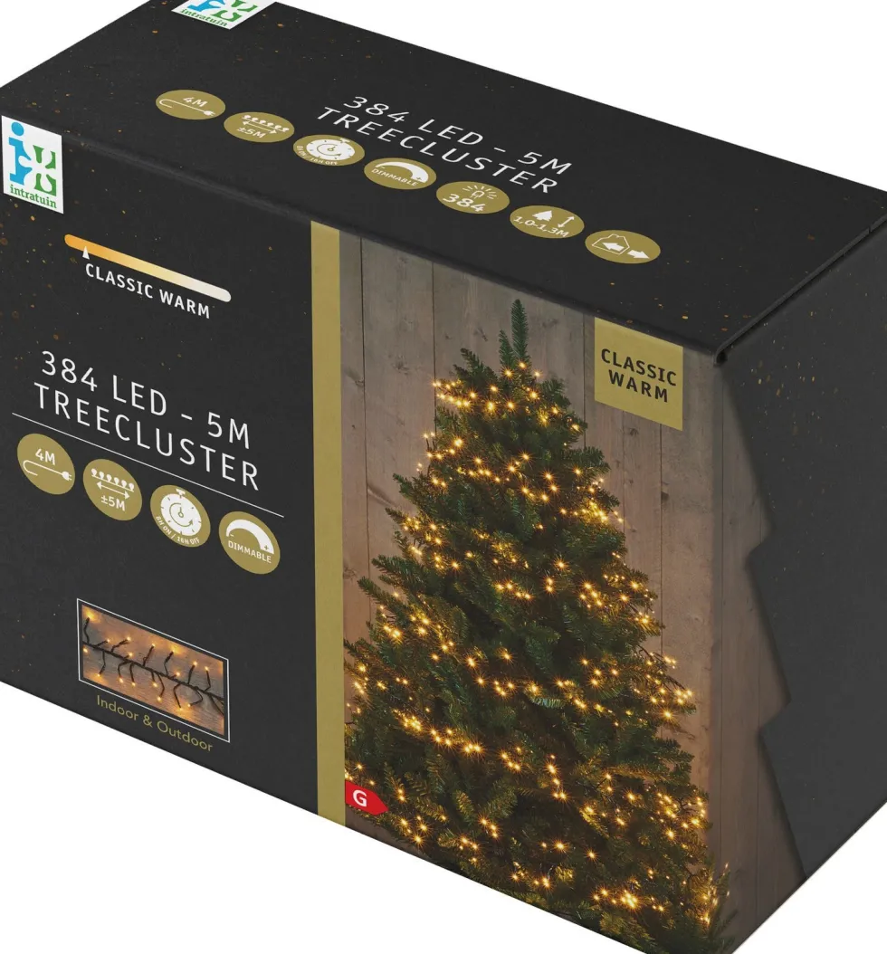 Intratuin treecluster 5 m met 384 LED lampjes classic warm