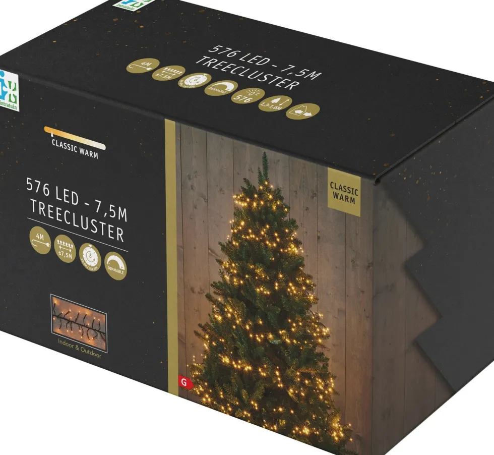 Intratuin treecluster 7,5 m met 576 LED lampjes classic warm
