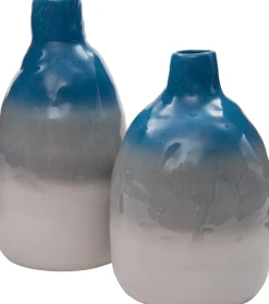 Intratuin vaas Berber blauw D 20 H 38 cm