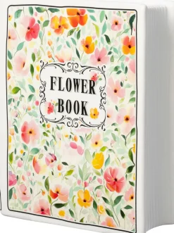 Intratuin vaas Boek Flower Book wit 16 x 6,2 x 19,8 cm