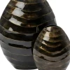 Intratuin vaas Bregje goud / zwart 46 x 19 x 55 cm