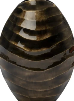 Intratuin vaas Bregje goud / zwart 46 x 19 x 55 cm