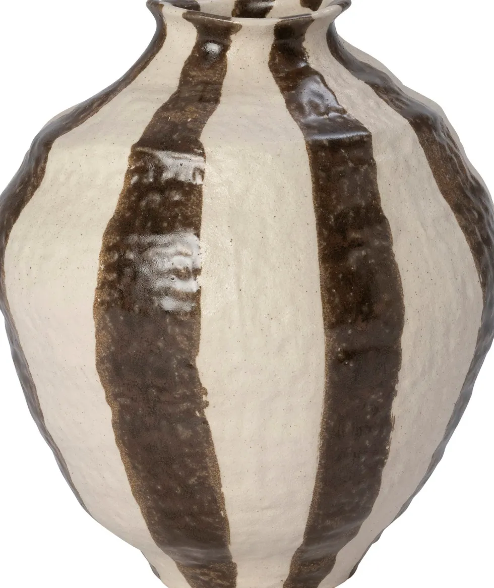 Intratuin vaas Bristol bruin / beige 18,2 x 17,2 x 20,7 cm