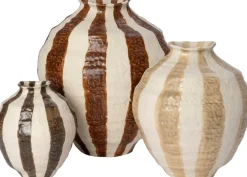 Intratuin vaas Bristol bruin / beige 33,1 x 31,2 x 38,2 cm